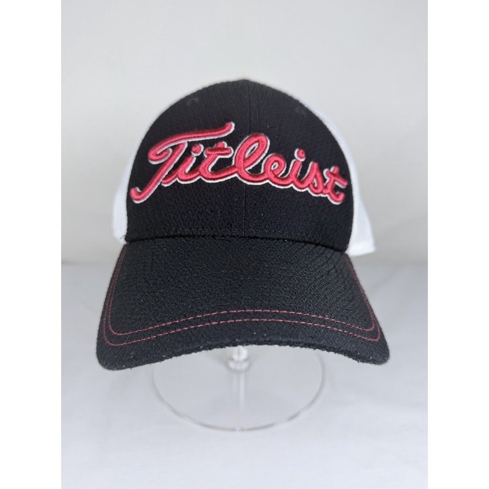 Titleist Red White Black Mesh Golf Hat Cap M/L